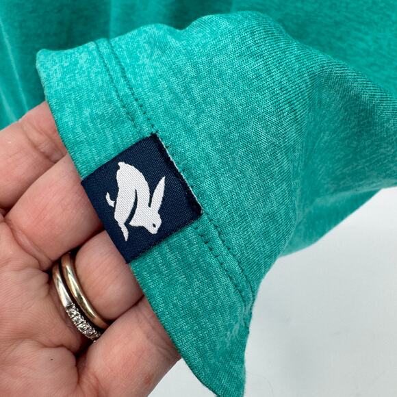 Rabbit EZ Polo Mens XL Turquoise Blue Short Sleeve Lightweight Coastal - Picture 6 of 9